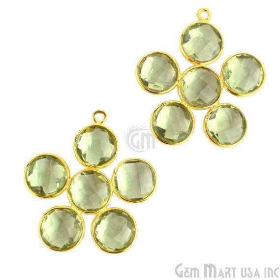 Gemstone 26x26mm Gold Plated Gemstone Bezel Component