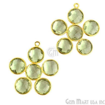Gemstone 26x26mm Gold Plated Gemstone Bezel Component