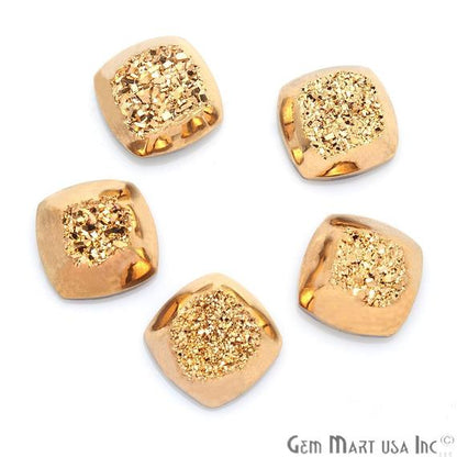 Window Druzy Cabochon 12mm Cushion Shape Cave Druzy (Pick Your Color) - GemmartUSA