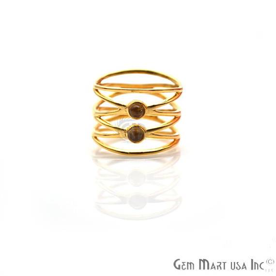 Double Gemstone Stackable Wedding Band Ring (12061) - GemMartUSA