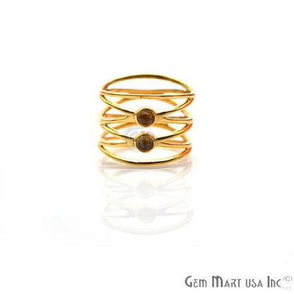 Double Gemstone Stackable Wedding Band Ring (12061) - GemMartUSA