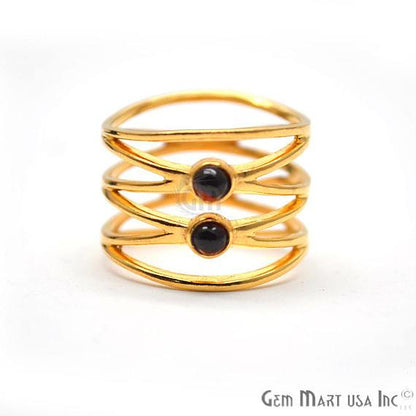 Double Gemstone Stackable Wedding Band Ring (12061) - GemMartUSA