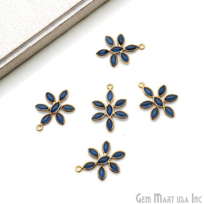 Handcrafted Iolite 23x17mm Gemstone Component Connector - GemmartUSA