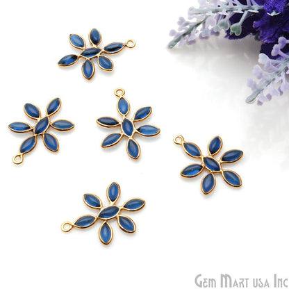 Handcrafted Iolite 23x17mm Gemstone Component Connector - GemMartUSA