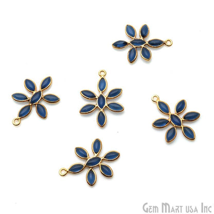 Handcrafted Iolite 23x17mm Gemstone Component Connector - GemMartUSA