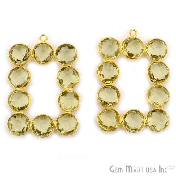 DIY 39x27mm 22k Gold Plated Bezel Gemstone Component 1pc