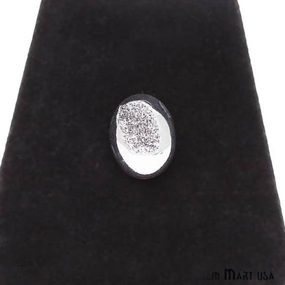 Platinum Druzy, Druzy Cabochon, 20x15mm Oval Shaped Druzy, Cabochon, Druzy Stone (GPMZ-80036) - GemMartUSA