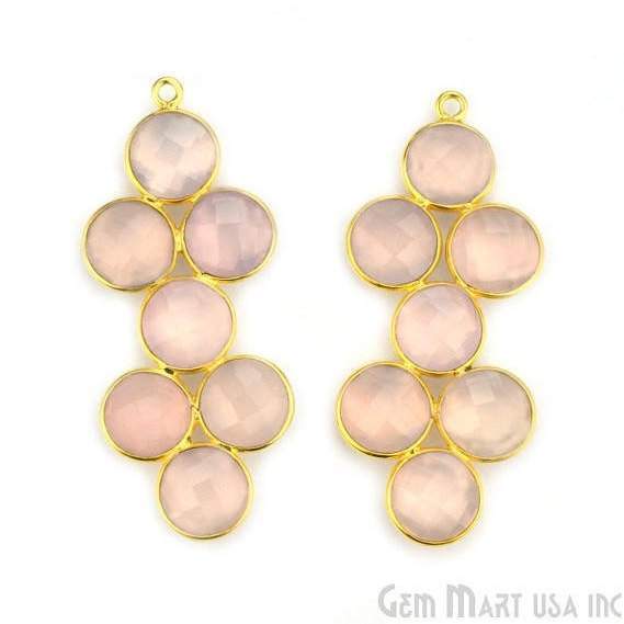 DIY 43x18mm Gold Plated Bezel Gemstone Component