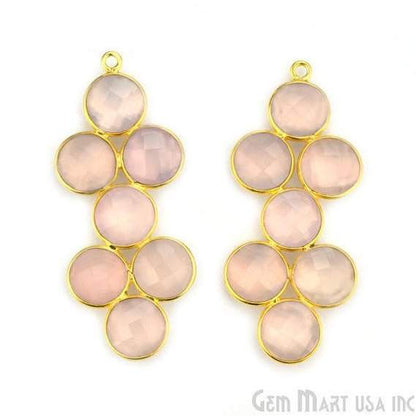 DIY 43x18mm Gold Plated Bezel Gemstone Component
