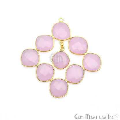 Gemstone 55x52mm Gold Plated Bezel Chandelier Finding Component (1pc) (Pick Stone) - GemmartUSA
