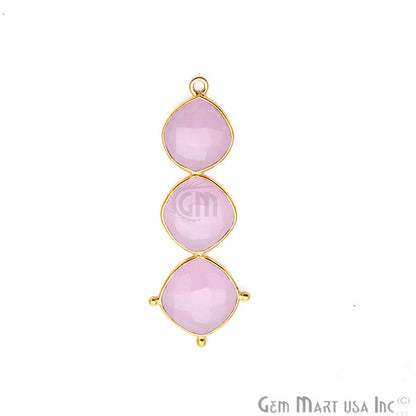 Gemstone 50x14mm Gold Plated Bezel Chandelier Finding Component (1pc) (Pick Stone) - GemmartUSA