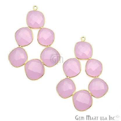 DIY Gemstone 47x35mm Gold Bezel Component