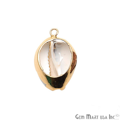 Conch Seashell Gold Electroplated Beach Charm Connector - GemMartUSA
