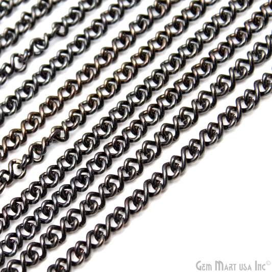 Gunmetal Black Vintage 4mm Finding Link Chain