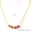 Faceted Gemstone Bead Bar Necklace Chain (Pick your Gemstone, Plating) - GemMartUSA