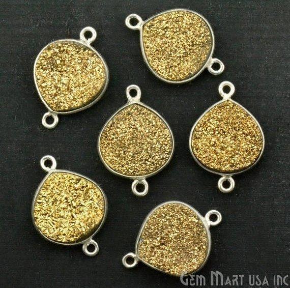 druzy connector beads, druzy connector