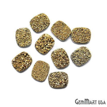 Plain Druzy 10x12mm Octagon Shape Loose Cabochon (Pick Your Color) - GemMartUSA