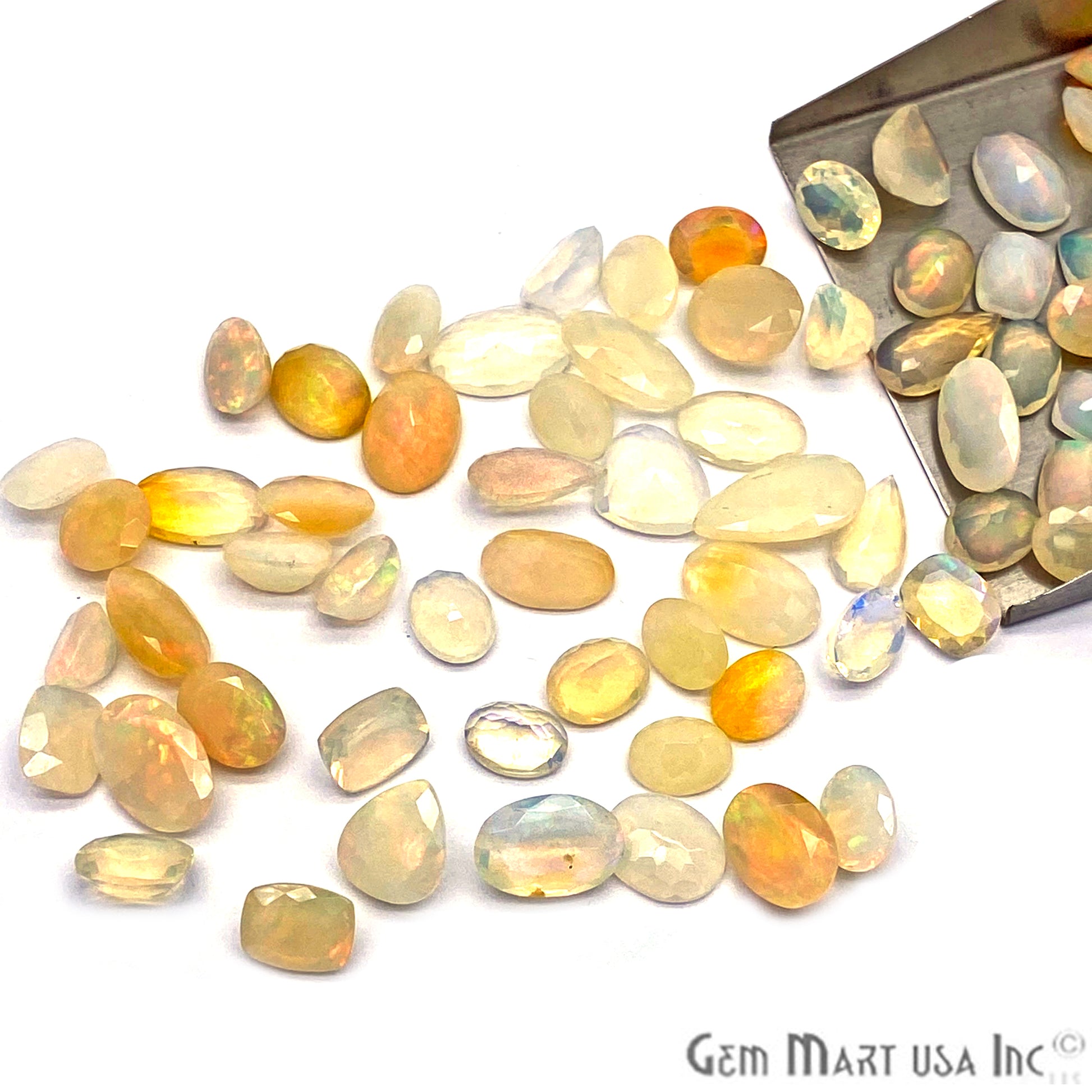 10 Carat Ethiopian Opal Gemstone Mix Shaped Lot Precious Loose Gems - GemMartUSA