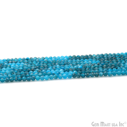 Neon Apatite Rondelle Beads, 13 Inch Gemstone Strands, Drilled Strung Nugget Beads, Faceted Round, 3mm