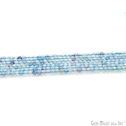 Fluorite Rondelle Beads, 12-13 Inch Gemstone Strands, Drilled Strung Nugget Beads, Faceted Round, 3mm
