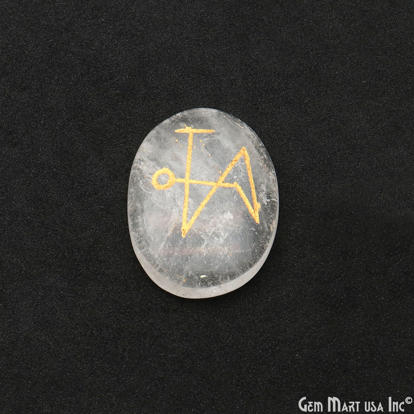 Archangel Sigils On Crystal Oval 39x28mm Stones Guardian Angel Symbols- Uriel, Gabriel, Raphael & Michael