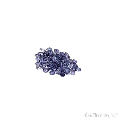 1 Carat Natural Iolite Calibrated Round Shape Loose Gemstone Lot| AAA-Quality Iolite Round Shape Faceted Cut Wholesale Lot