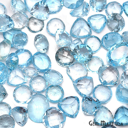 100cts Big Size Blue Topaz Mix Shape Loose Gemstones - GemMartUSA