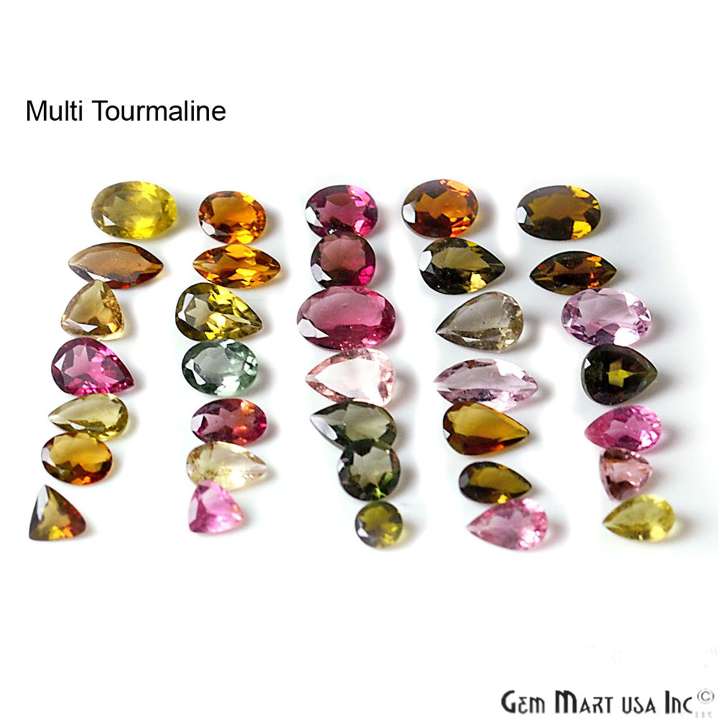 Multi Tourmaline Mix Shape Wholesale Loose Gemstones (Pick Your Carat) - GemMartUSA