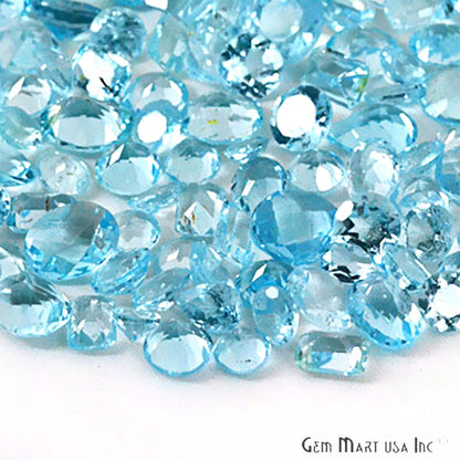 50 Carat Blue Topaz Mix Shape Wholesale Loose Gemstones - GemMartUSA