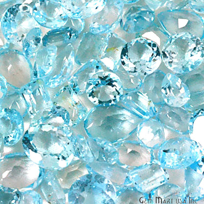 50 Carat Blue Topaz Mix Shape Wholesale Loose Gemstones - GemMartUSA