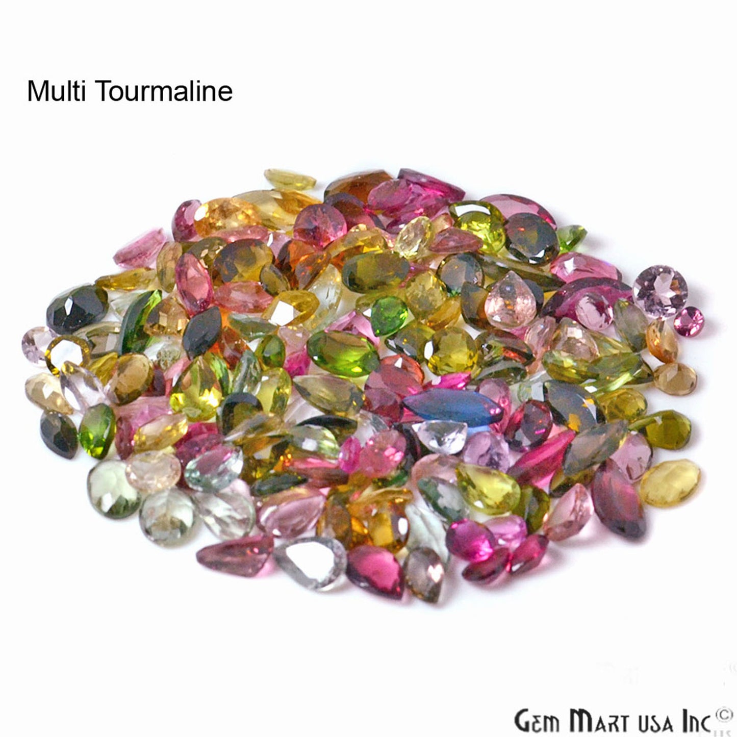 5 Carat Multi Tourmaline Mix Shape Wholesale Loose Gemstones - GemMartUSA