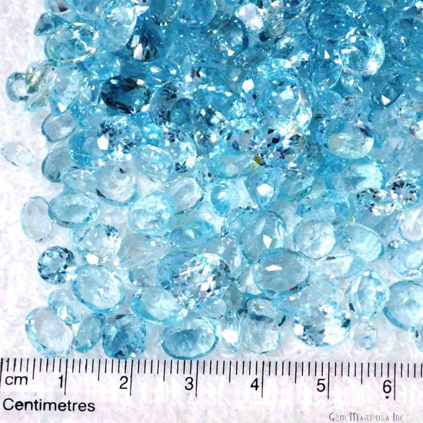50 Carat Blue Topaz Mix Shape Wholesale Loose Gemstones - GemMartUSA
