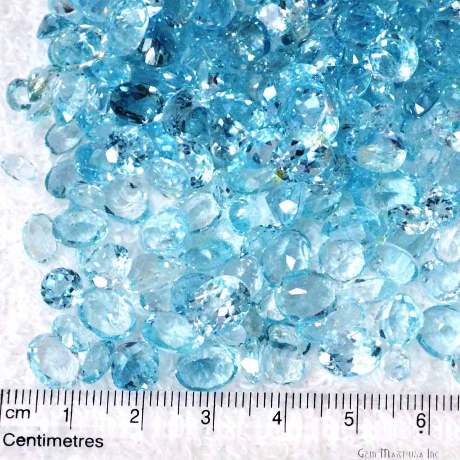 50 Carat Blue Topaz Mix Shape Wholesale Loose Gemstones - GemMartUSA