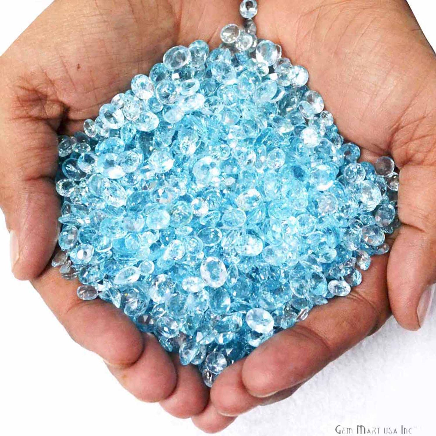 50 Carat Blue Topaz Mix Shape Wholesale Loose Gemstones - GemMartUSA
