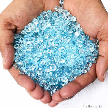 50 Carat Blue Topaz Mix Shape Wholesale Loose Gemstones - GemMartUSA