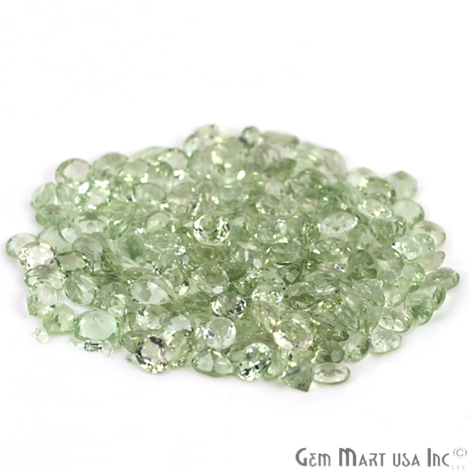 50 Carat Green Amethyst Mix Shape Wholesale Loose Gemstones - GemMartUSA