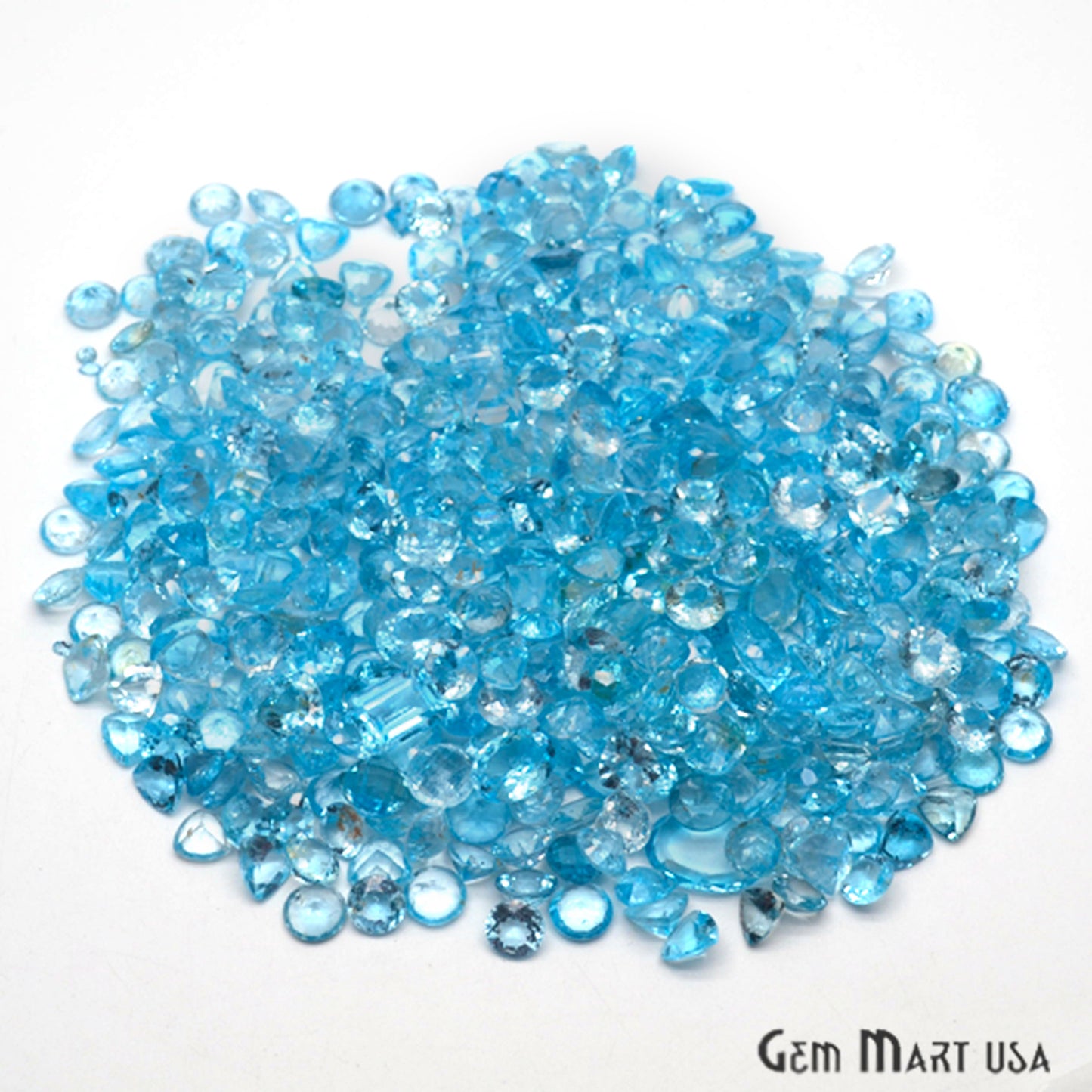 100cts Big Size Blue Topaz Mix Shape Loose Gemstones - GemMartUSA