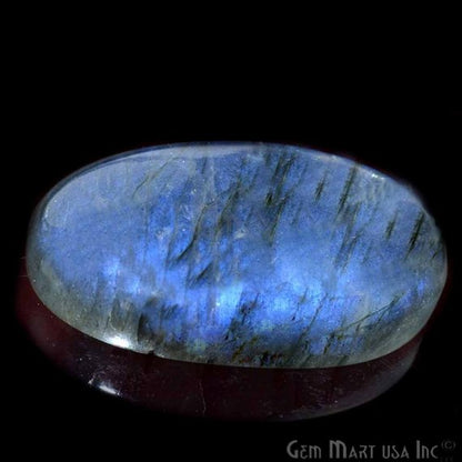 AAAmazing Labradorite 34x20mm Stunning Blue Fire Gem Cabochon - GemMartUSA