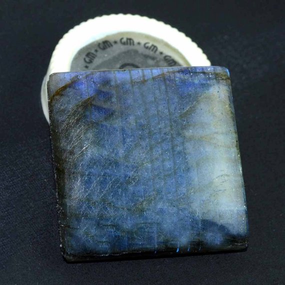 AAAmazing Labradorite 32mm Stunning Blue Fire Gem Cabochon - GemMartUSA