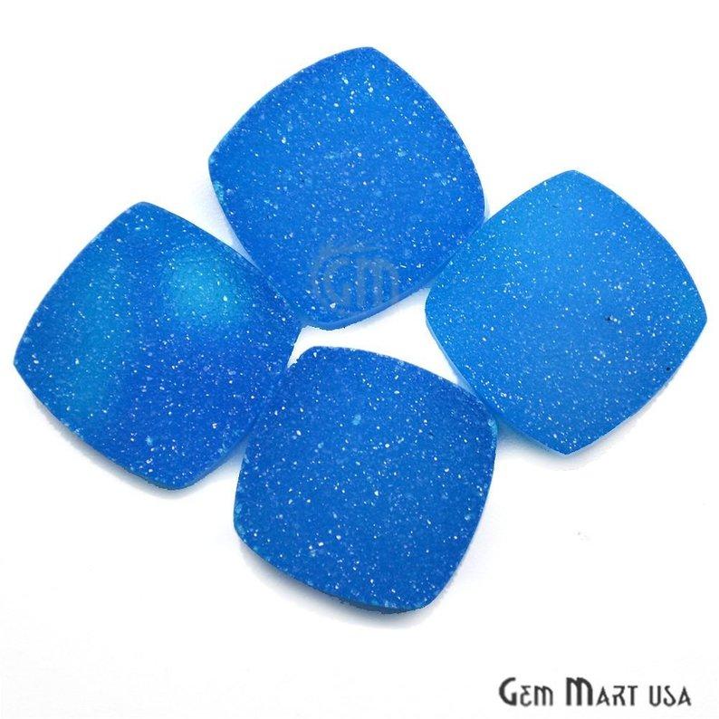 Plain Color Druzy 16mm Cushion Shape Loose Cabochon (Pick Your Color) - GemMartUSA