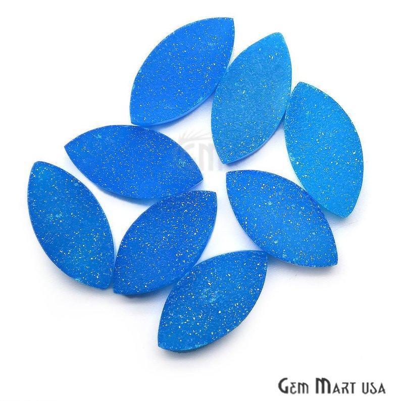 Plain Color Druzy 10x20mm Marquise Shape Loose Cabochon (Pick Your Color) - GemMartUSA