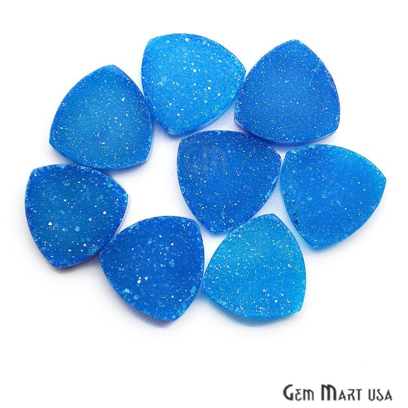 Color Druzy Cabochon 14mm Trillion Loose Druzy (Pick Your Color) - GemMartUSA