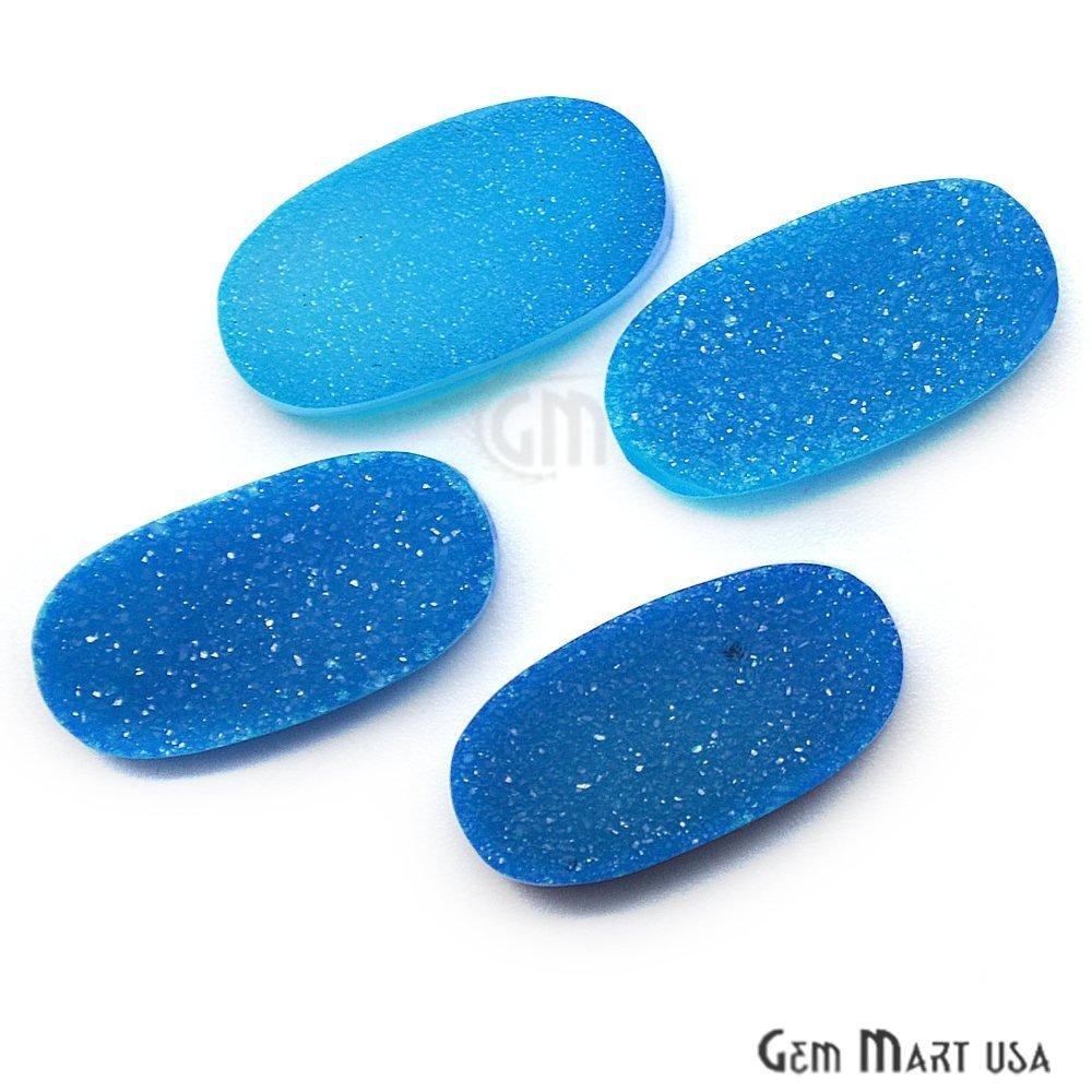 Plain Color Druzy 10x20mm Oval Shape Loose Cabochon (Pick Your Color) - GemMartUSA