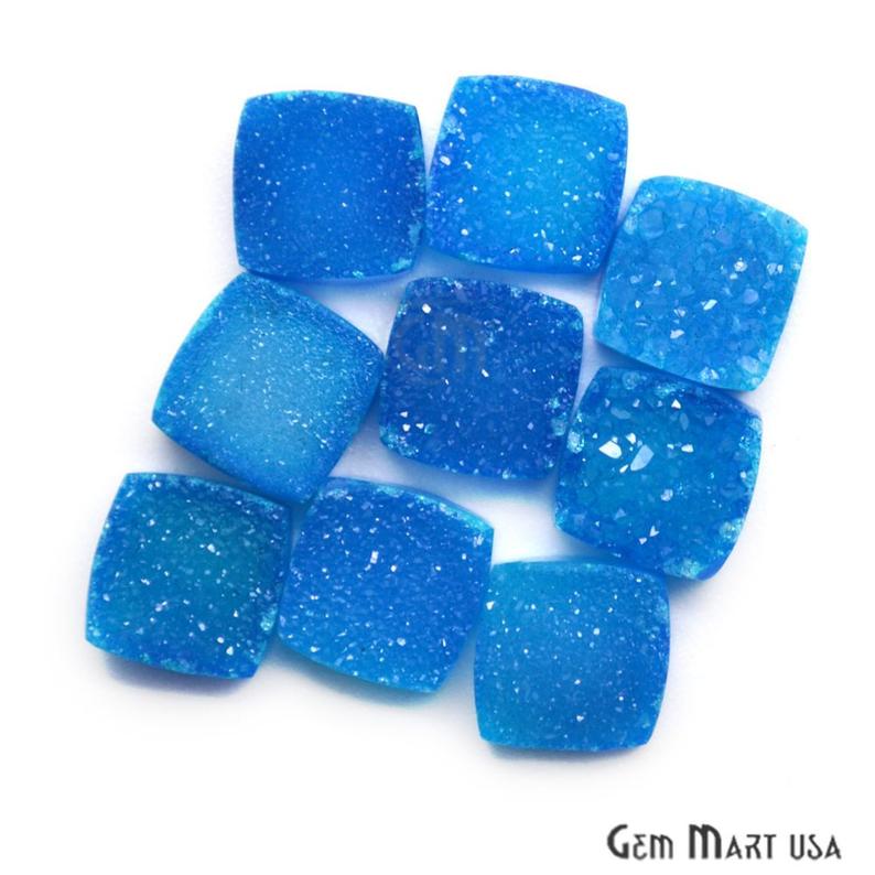 Color Druzy Cabochon 8mm Cushion Loose Druzy (Pick Your Color) - GemmartUSA
