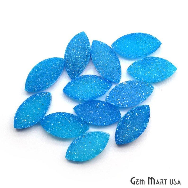 Plain Color Druzy 7x14mm Marquise Shape Loose Cabochon (Pick Your Color) - GemMartUSA