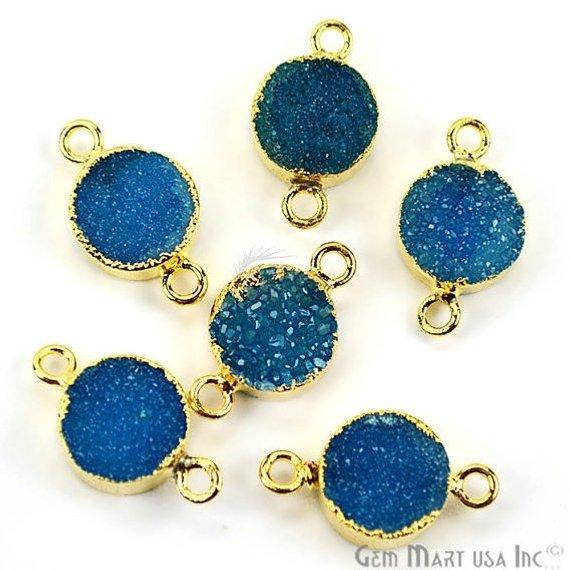 druzy connector beads, druzy connector