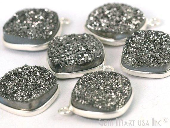 druzy connector beads, druzy connector