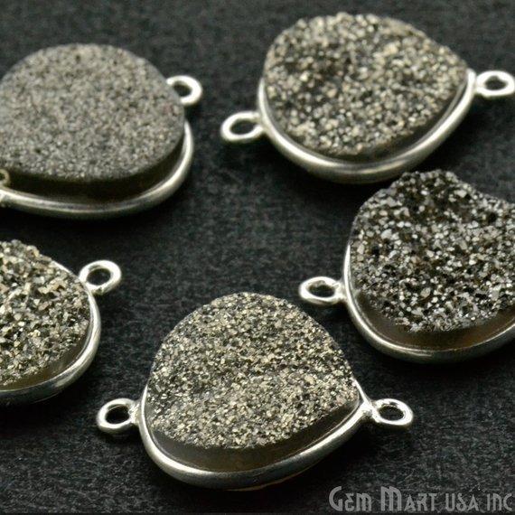 druzy connector beads, druzy connector