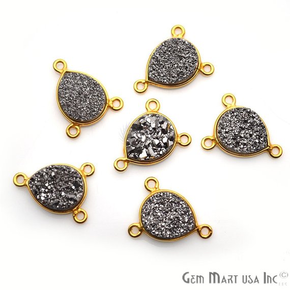 druzy connector beads, druzy connector