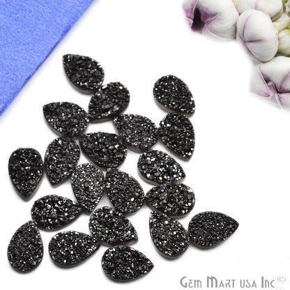 Plain Druzy 8x12mm Pear Shape Loose Cabochon (Pick Your Color) - GemMartUSA